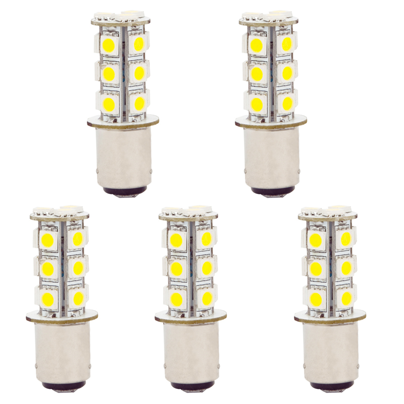 Marine Boat BAY15D 1157 DC Bayonet Base LED Bulb, DC10-30V 3.5 Watts, 35W Equivalent, 5-Pack